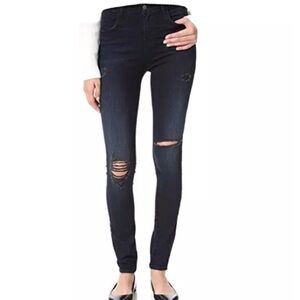 J brand Maria Skinny Jeans dark sanctity size 29 blue denim black destructed